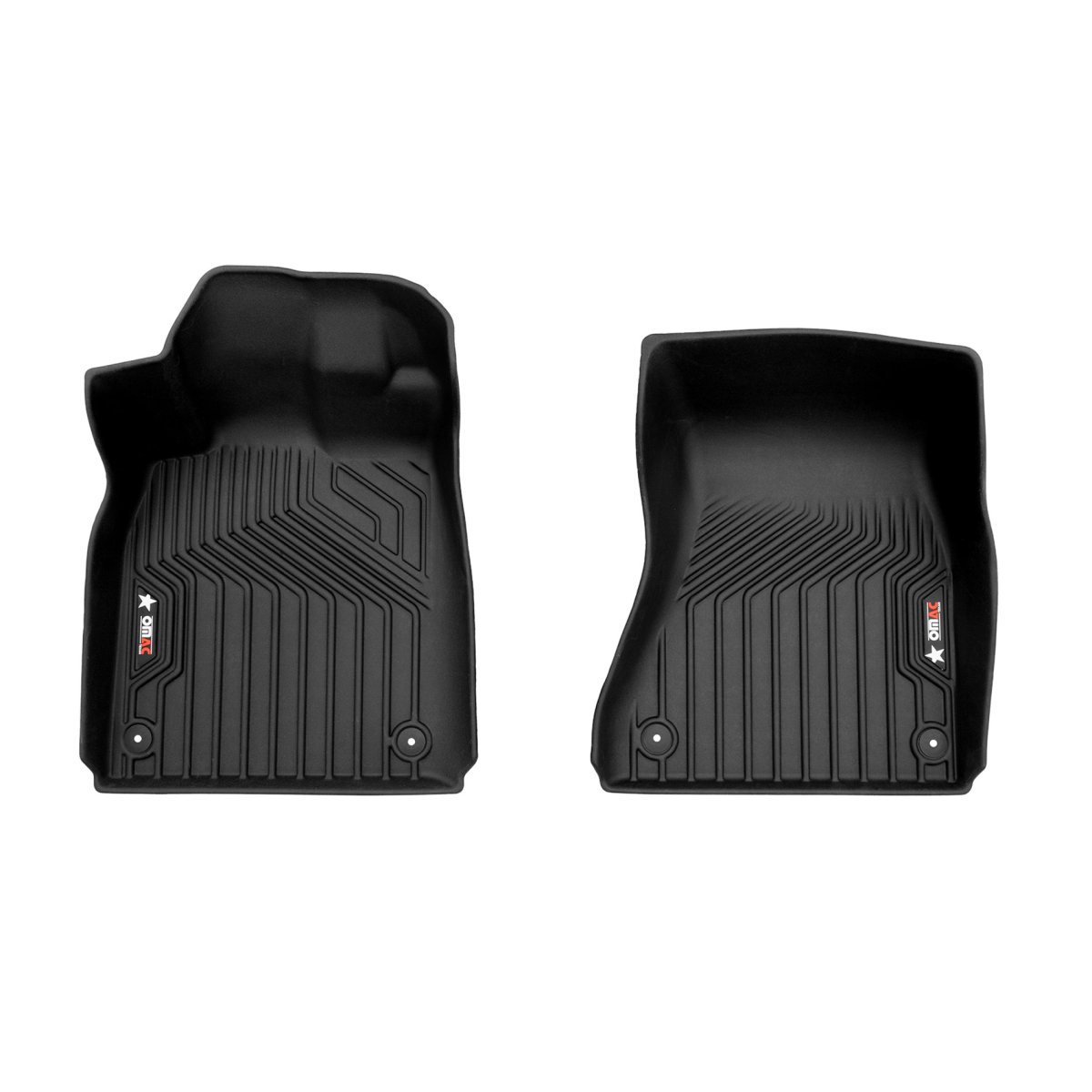 Audi A6 Floor Mats - First Row - Omac - Premium TPE - Black - '12-'18